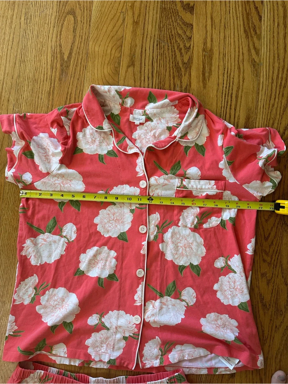 BedHead Pajamas Cropped Perfect Peonies Jersey Pajama Set - Picture 7 of 9